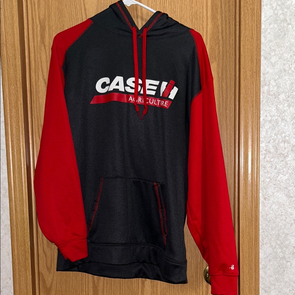 Case IH Men's Black and Red Hoodie